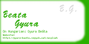 beata gyura business card